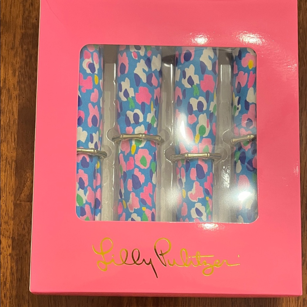 Lilly Pulitzer Multicolor Floral Napkin Rings